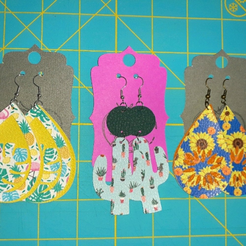 Flower & Cactus Earring set